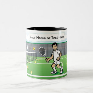 Tasse 2 Couleurs Joueur de tennis - Dessin masculin par PrintedPerf