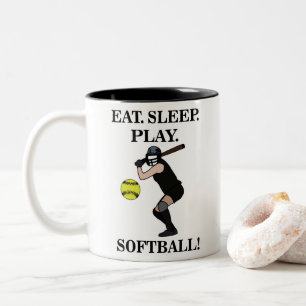 Tasse 2 Couleurs Joueur du softball