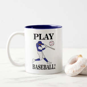 Tasse 2 Couleurs Joueur entraîneur sportif de baseball