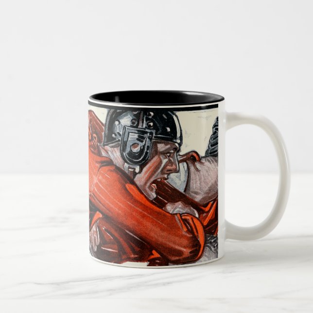 Tasse 2 Couleurs Joueurs de football (Droit)