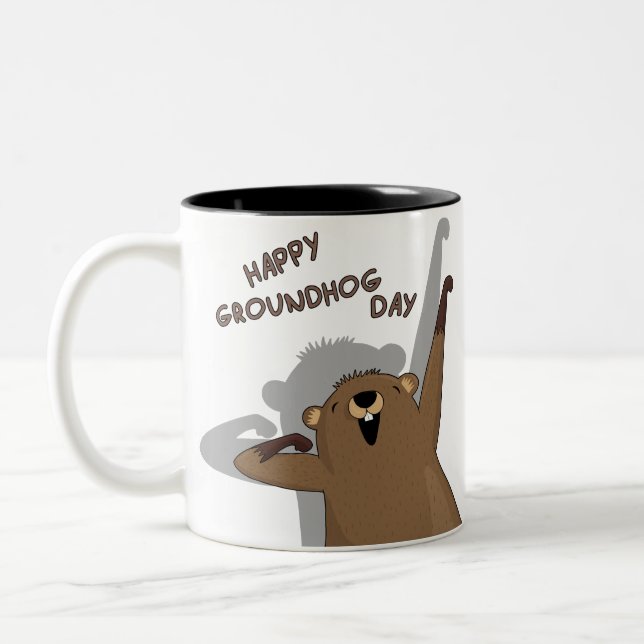 Tasse 2 Couleurs Jour de la marmotte (Gauche)