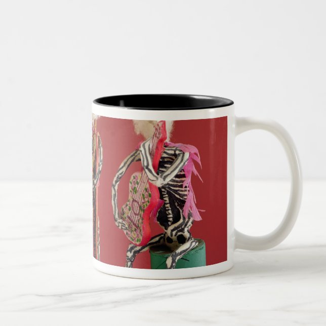 Tasse 2 Couleurs Jour des morts : Mariachi, d'Oaxaca (Droit)