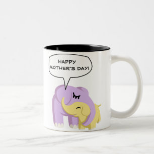 Tasse 2 Couleurs Jour heureux de petit gâteau et de mère de beurr