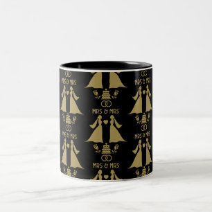 Tasse 2 Couleurs Journée de mariage des filles gays