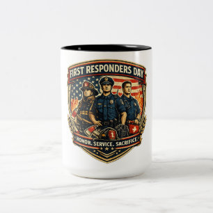 Tasse 2 Couleurs Journée des premiers intervenants Honneur Service