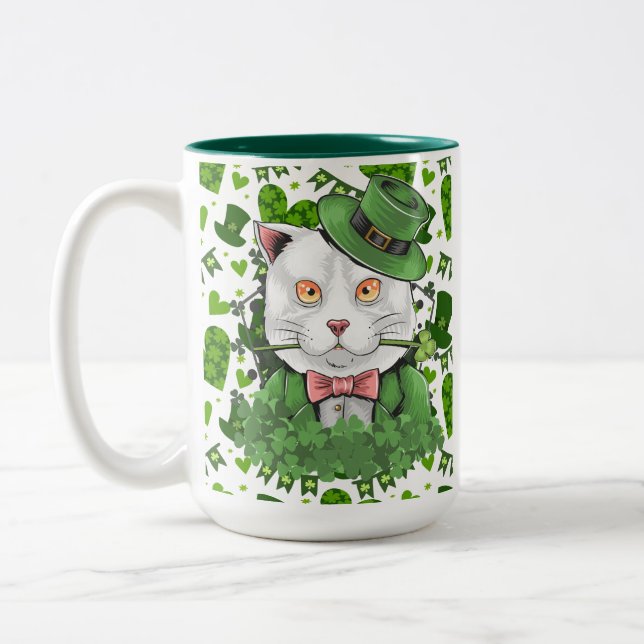 TASSE 2 COULEURS JOURNÉE ST PATRICK  (Gauche)