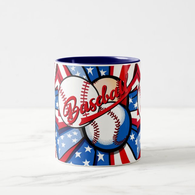 Tasse 2 Couleurs Jours de baseball (Centre)