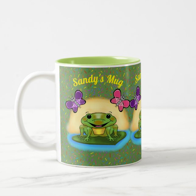 Tasse 2 Couleurs Joyeuse grenouille (Gauche)