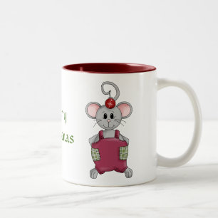 Tasse 2 Couleurs Joyeuse nuit avant Noël Souris Café à deux tons
