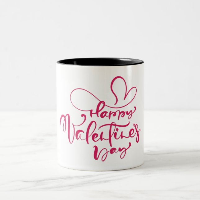 Tasse 2 Couleurs Joyeuse Saint-Valentin  (Centre)