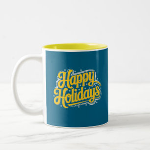 Tasse 2 Couleurs Joyeuses fêtes Art numérique