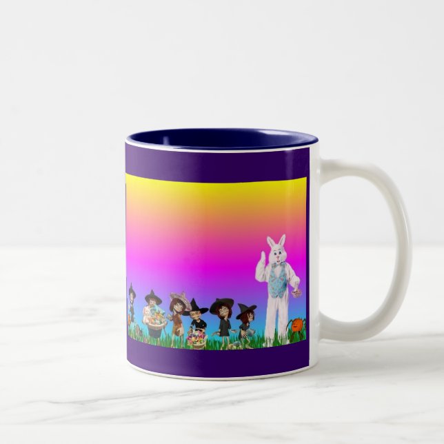 Tasse 2 Couleurs Joyeuses Pâques ! (Droit)