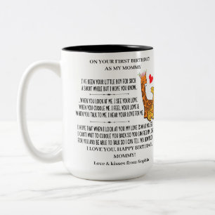 Tasse 2 Couleurs Joyeux 1er anniversaire comme ma maman avec la Gir