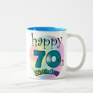Tasse 2 Couleurs Joyeux 70e anniversaire