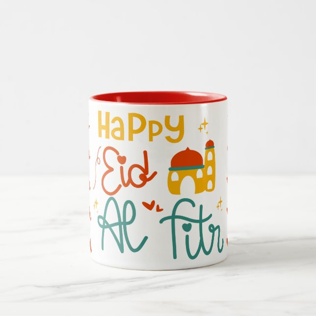 Tasse 2 Couleurs Joyeux Aïd (Centre)