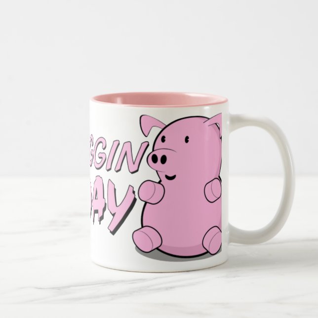 Tasse 2 Couleurs Joyeux anniversaire de Piggin (Droit)