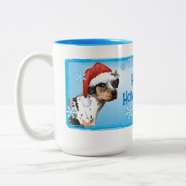 Tasse 2 Couleurs Joyeux Howliday Catahoula (Gauche)