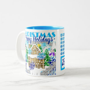 Tasse 2 Couleurs JOYEUX JOURS FÉRIÉS   HIVER WONDERLAND   Avent  