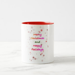 TASSE 2 COULEURS JOYEUX JOYEUX JOURS DE NOËL