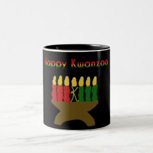 Tasse 2 Couleurs Joyeux Kwanzaa Kinara