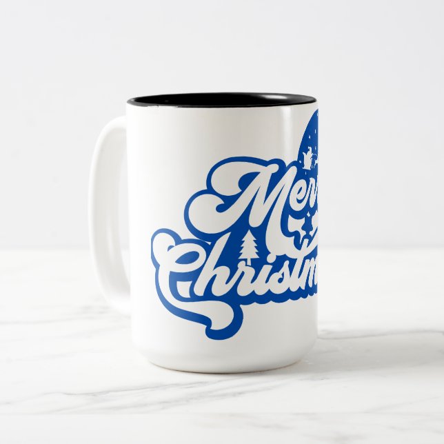 Tasse 2 Couleurs Joyeux Noël (Devant gauche)