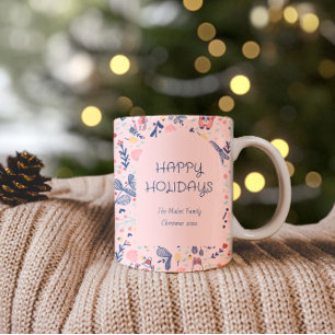 Tasse 2 Couleurs Joyeux Noël aux amis de la forêt hivernale