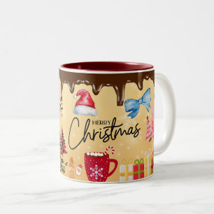 Tasse 2 Couleurs Joyeux Noël, Chocolat