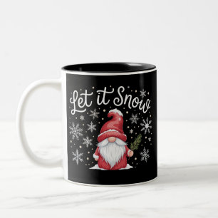 Tasse 2 Couleurs Joyeux Noël Cute Gnome Laissez neige hiver