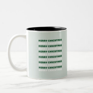 Tasse 2 Couleurs Joyeux Noël, Green Christmas Art, Noël