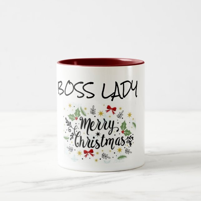 TASSE 2 COULEURS JOYEUX NOËL ***LA LADE DU BOSS*** (Centre)