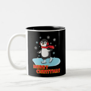Tasse 2 Couleurs Joyeux Noël mignonne Penguin d'hiver