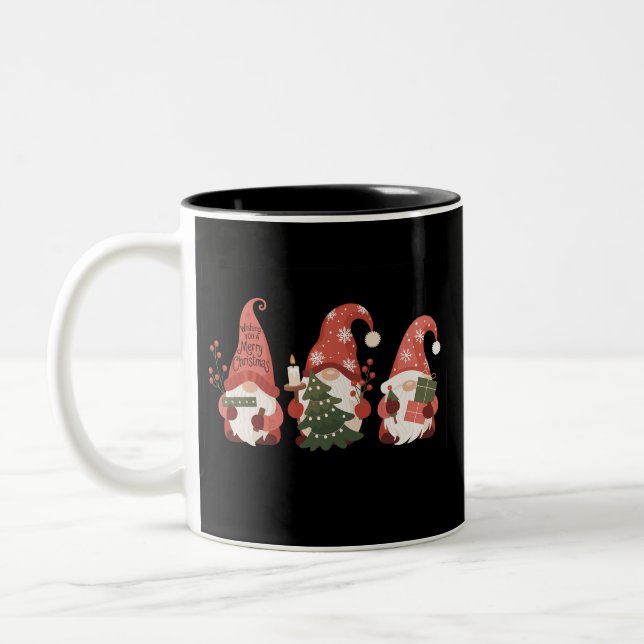 Tasse 2 Couleurs Joyeux Noël Paid Gnomes Père Noël Funny Joyeux Noë (Gauche)