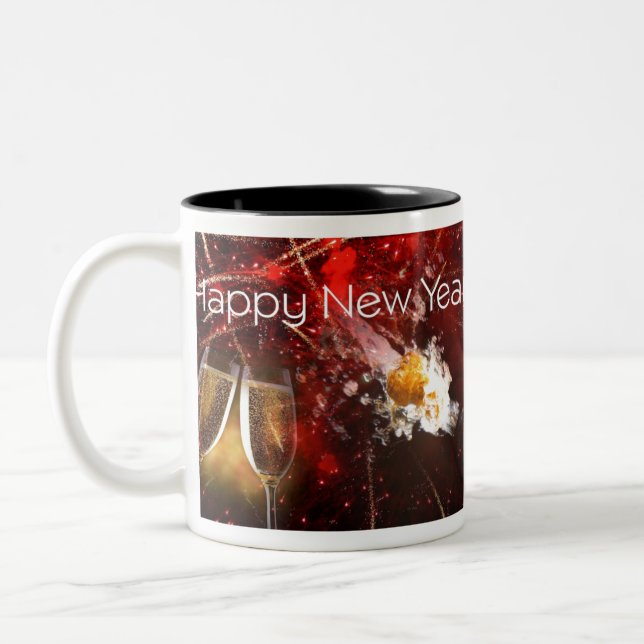 Tasse 2 Couleurs Joyeux Nouvel An (Gauche)