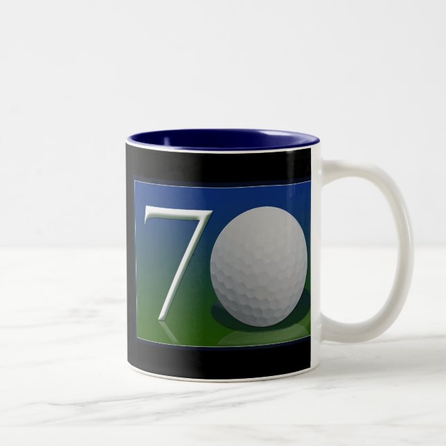 Tasse 2 Couleurs Joyeux soixante-dixième anniversaire pour l'écrou (Droit)