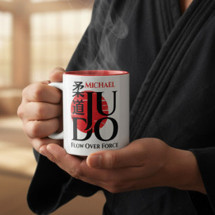Tasse 2 Couleurs Judo -Kanji, Soleil Levant