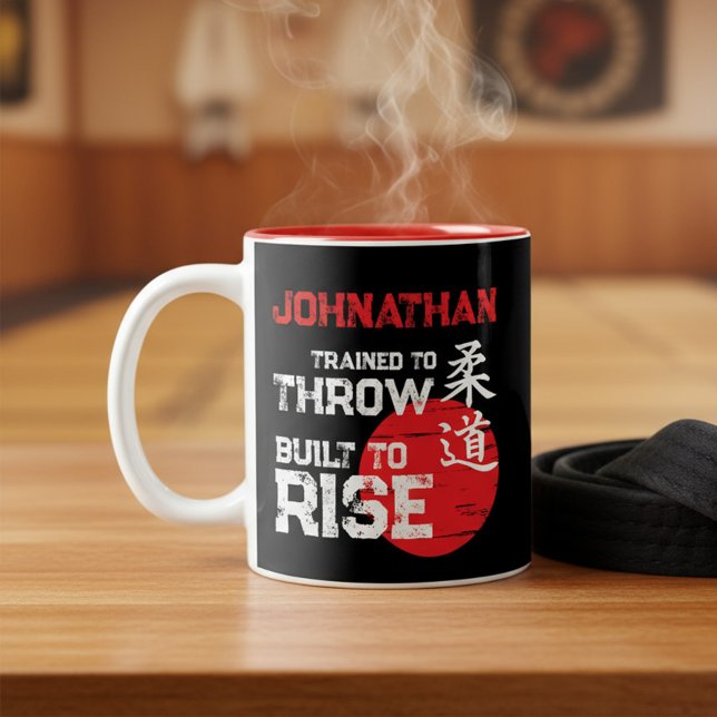 Tasse 2 Couleurs Judo - Trained to Throw - Built to Rise (Créateur téléchargé)