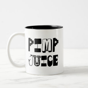 Tasse 2 Couleurs Jus de Mac Fun Humour en Texte Urbain Noir