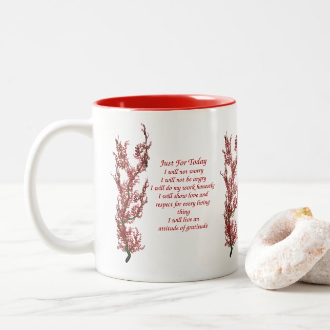 Tasse 2 Couleurs Juste Pour Aujourd'Hui Inspiration (Avec donut)