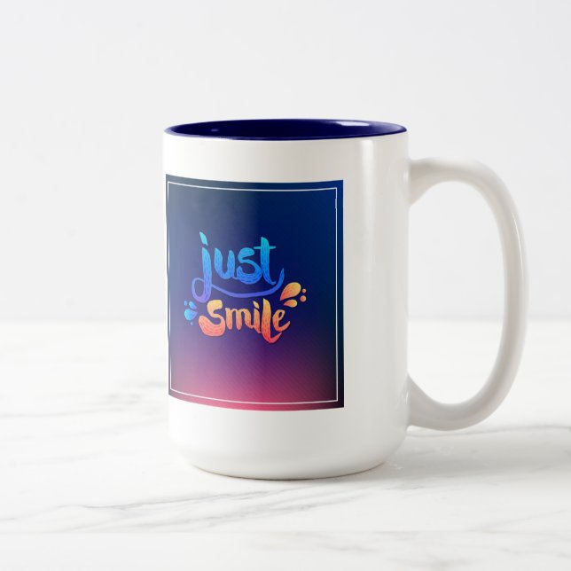 Tasse 2 Couleurs Juste sourire (Droit)
