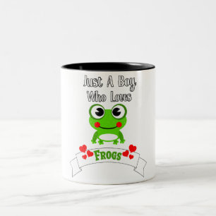 Tasse 2 Couleurs Juste un garçon qui aime les grenouilles   Grenoui
