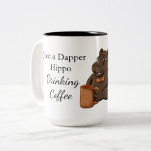 Juste un hippopotame élégant buvant du café - Tass