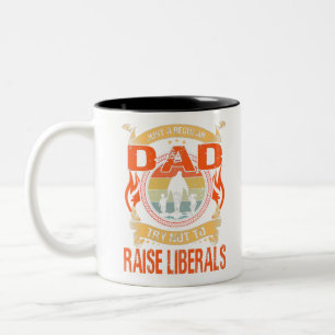 Tasse 2 Couleurs Juste Un Père Régulier Essayant De Ne Pas Élever D