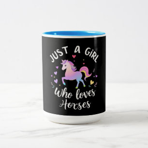 Tasse 2 Couleurs Juste une fille qui aime les chevaux