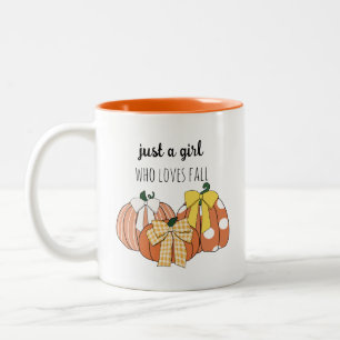 Tasse 2 Couleurs Juste Une Fille Qui Aime Les Feuilles De Citrouill