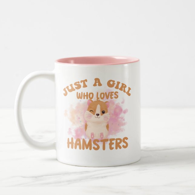 Tasse 2 Couleurs Juste une fille qui aime les hamsters (Gauche)