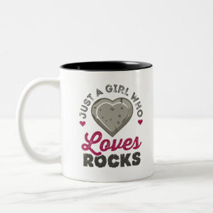Tasse 2 Couleurs Juste une fille qui aime les Rocks géologues