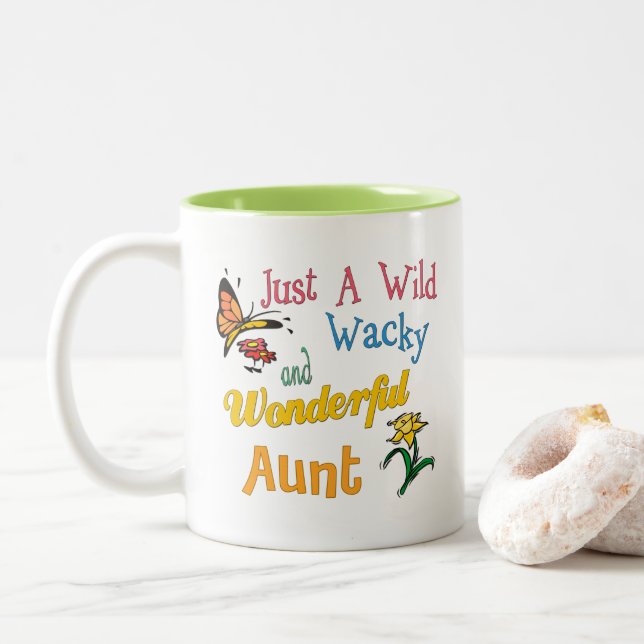 Tasse 2 Couleurs Juste Une Merveilleuse Tante Sauvage (Avec donut)