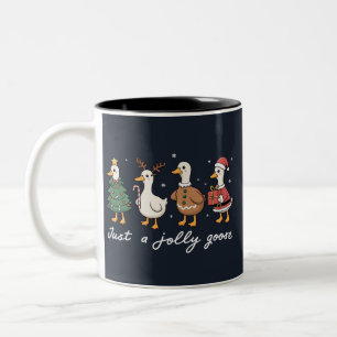 Tasse 2 Couleurs Juste une oie joyeuse Noël Canard Vacances Xmas 