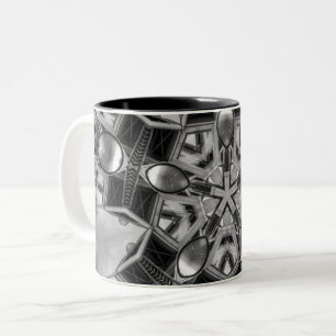 Tasse 2 Couleurs Kaleidoscope Star gris foncé...