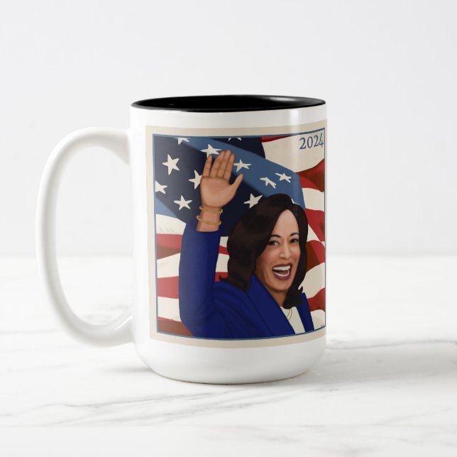 Tasse 2 Couleurs Kamala 2024 (Gauche)